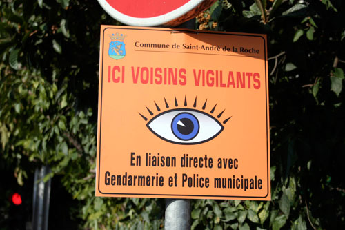 Panneau Voisins Vigilants (Saint-André de la Roche)
